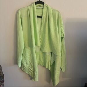 Large Calvin Klein Performance Fly Away Cascading Cardigan Mint Open Front